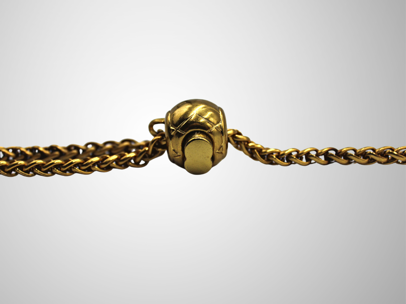 Enkel og elegant justerbar kæde, antik guld L 130 x B 0.5 cm.